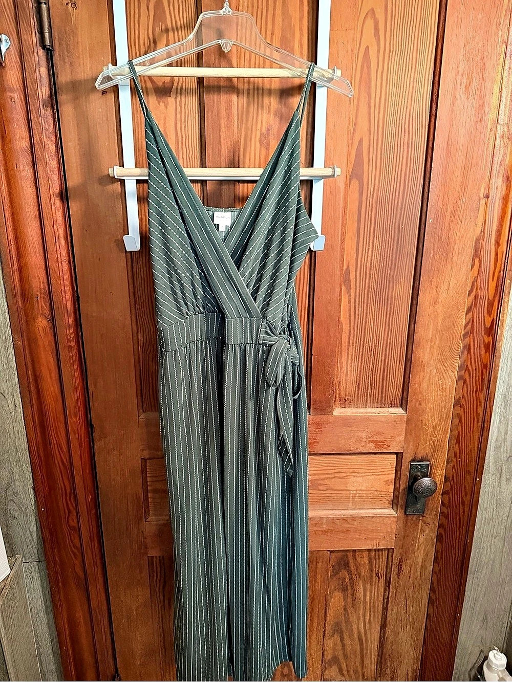 Universal Thread Green Striped Maxi Dress